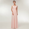 Beauty Emily Burgundy Chiffon Bridesmaid Dresses 2019 Long for Women Plus Size A-Line Sleeveless Wedding Party Prom Dresses