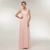 Beauty Emily Burgundy Chiffon Bridesmaid Dresses 2019 Long for Women Plus Size A-Line Sleeveless Wedding Party Prom Dresses