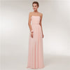 Beauty Emily Burgundy Chiffon Bridesmaid Dresses 2019 Long for Women Plus Size A-Line Sleeveless Wedding Party Prom Dresses