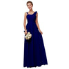 Beauty Emily Burgundy Chiffon Bridesmaid Dresses 2019 Long for Women Plus Size A-Line Sleeveless Wedding Party Prom Dresses