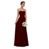 Beauty Emily Burgundy Chiffon Bridesmaid Dresses 2019 Long for Women Plus Size A-Line Sleeveless Wedding Party Prom Dresses