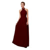 Beauty Emily Burgundy Chiffon Bridesmaid Dresses 2019 Long for Women Plus Size A-Line Sleeveless Wedding Party Prom Dresses
