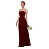 Beauty Emily Burgundy Chiffon Bridesmaid Dresses 2019 Long for Women Plus Size A-Line Sleeveless Wedding Party Prom Dresses